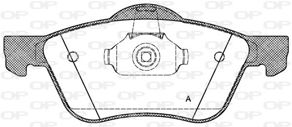 OPEN PARTS Комплект тормозных колодок, дисковый тормоз BPA0844.00